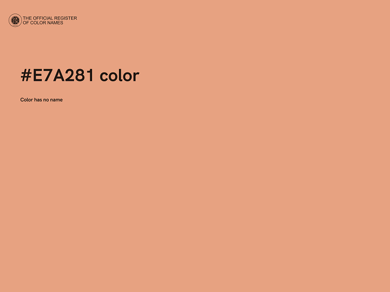 #E7A281 color image