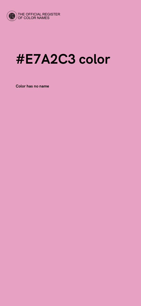 #E7A2C3 color image