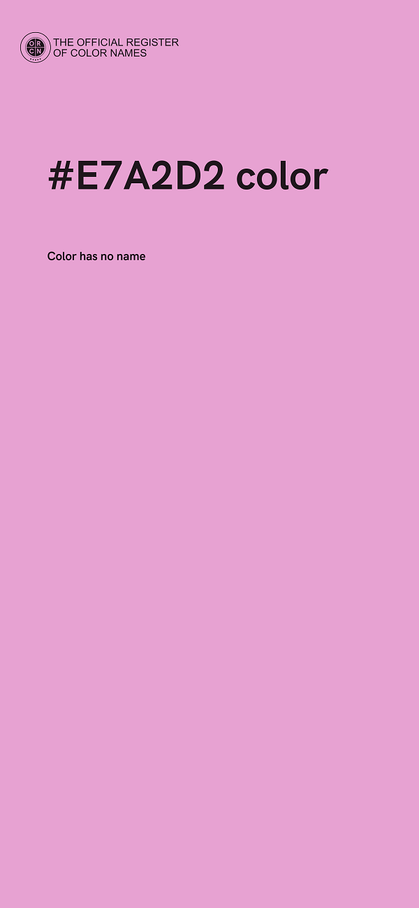 #E7A2D2 color image