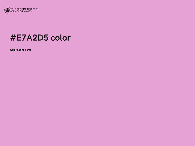 #E7A2D5 color image