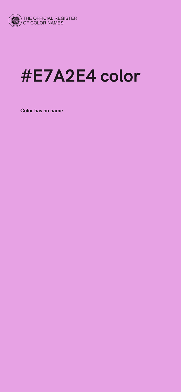 #E7A2E4 color image