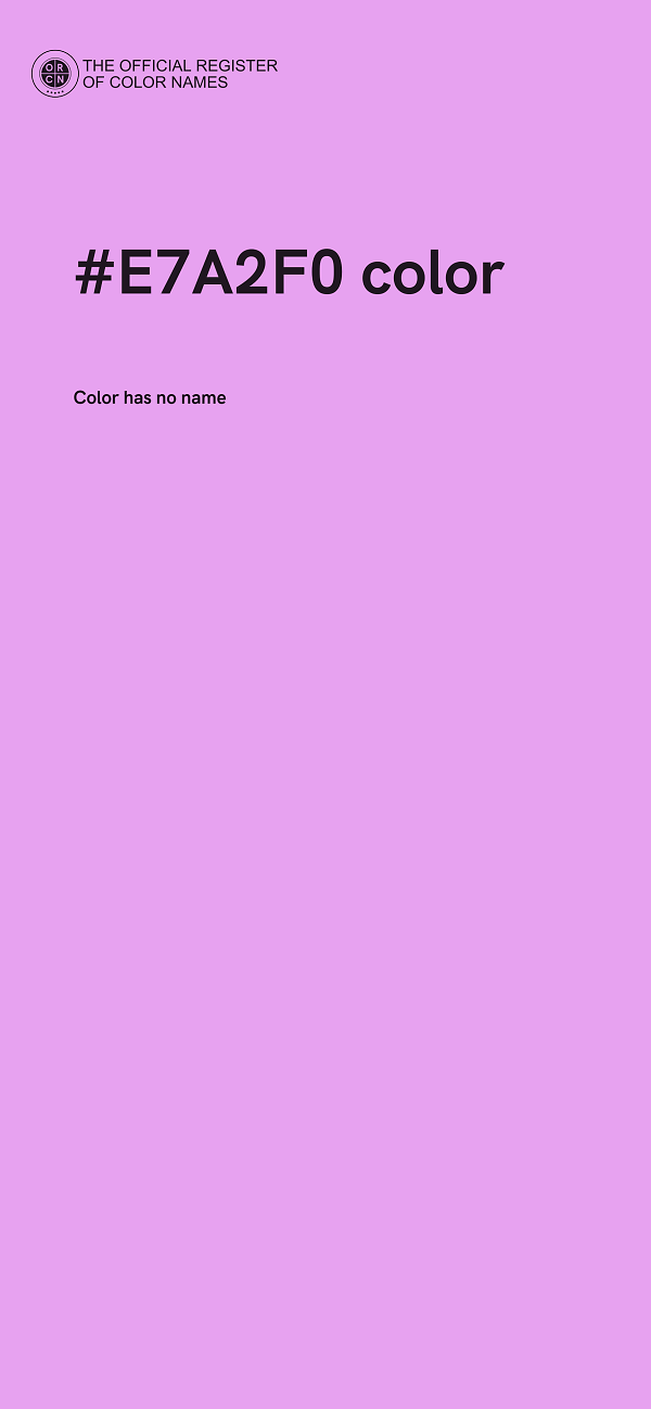 #E7A2F0 color image