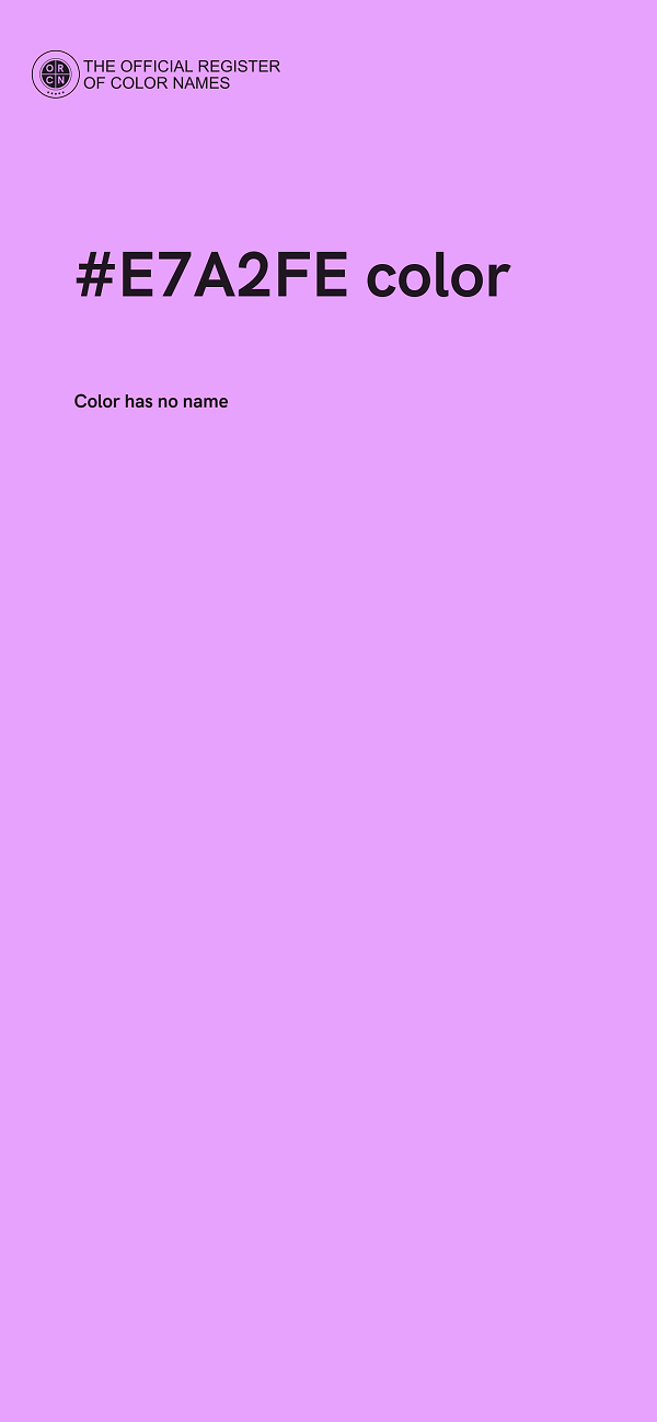 #E7A2FE color image