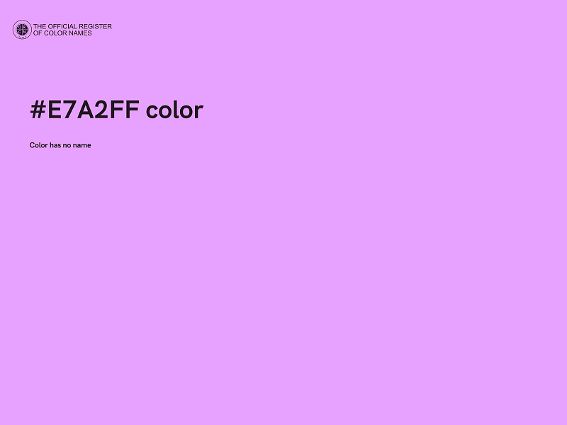 #E7A2FF color image