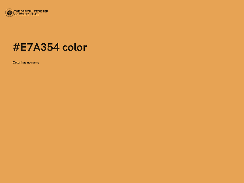 #E7A354 color image