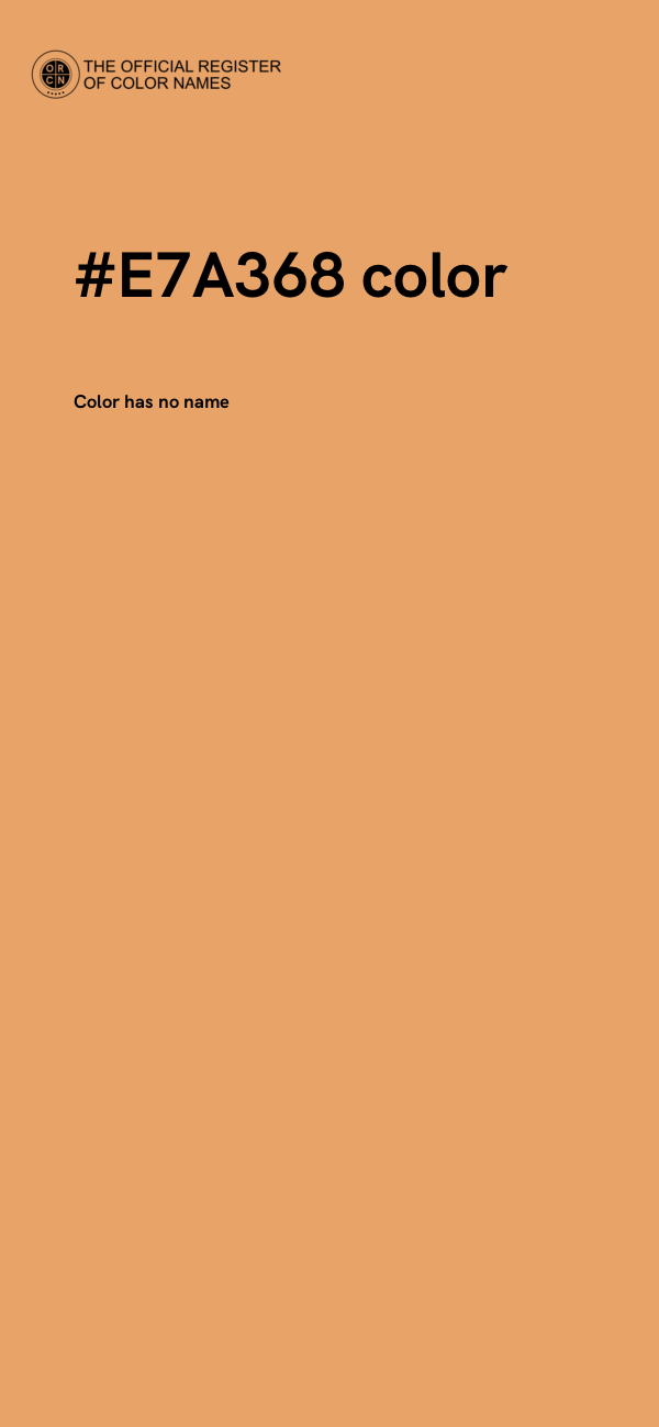 #E7A368 color image