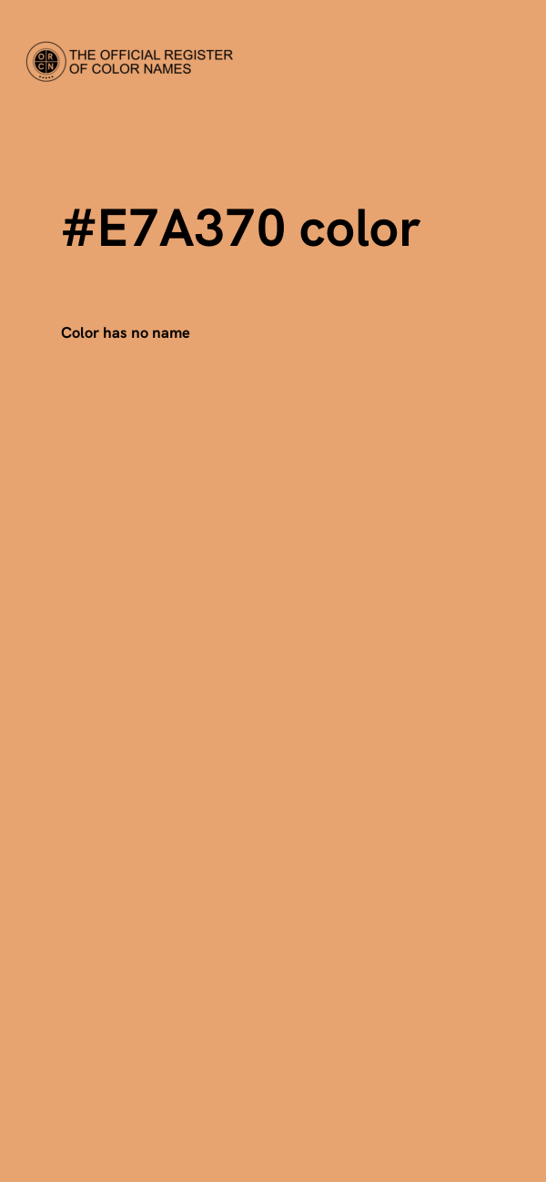 #E7A370 color image