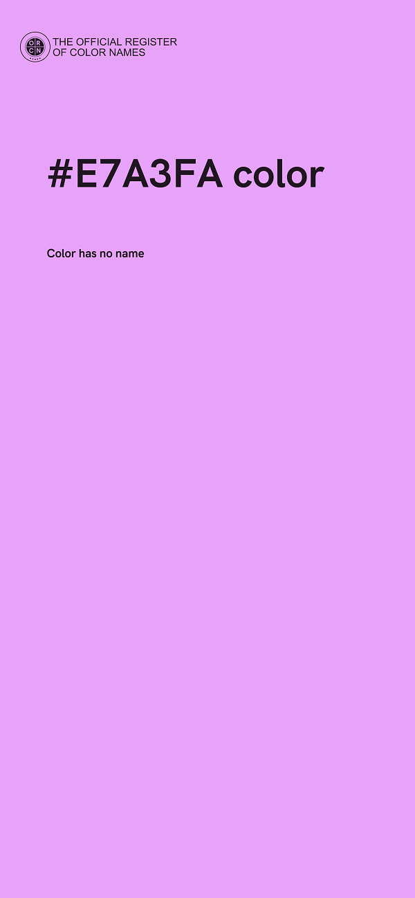 #E7A3FA color image