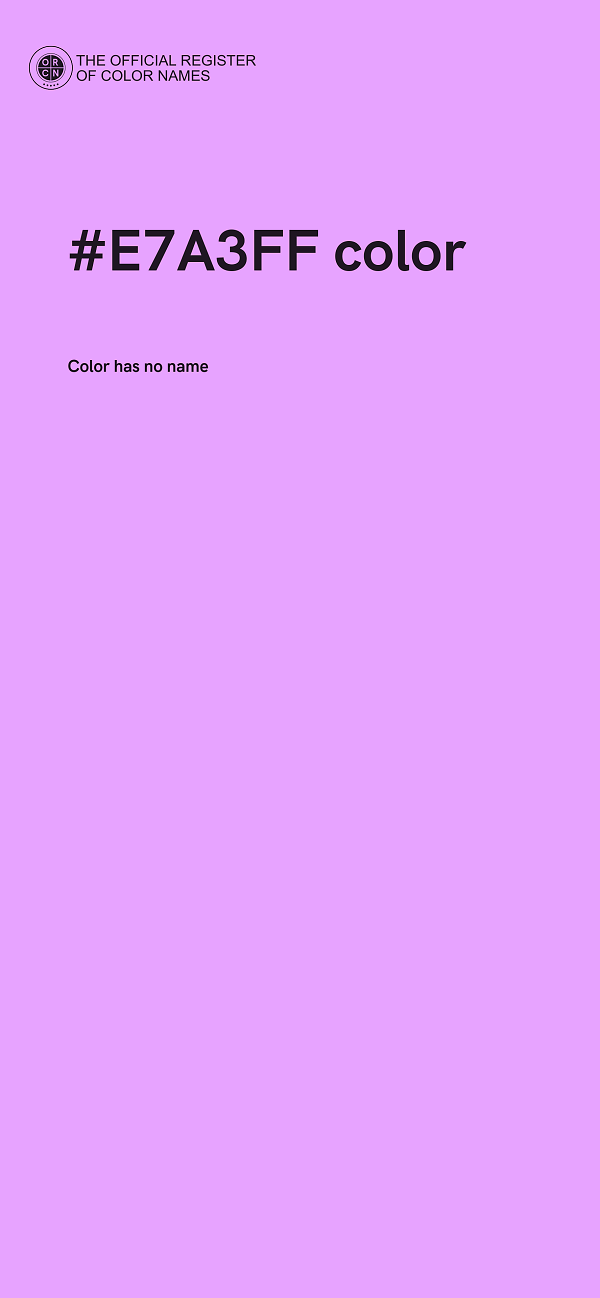 #E7A3FF color image