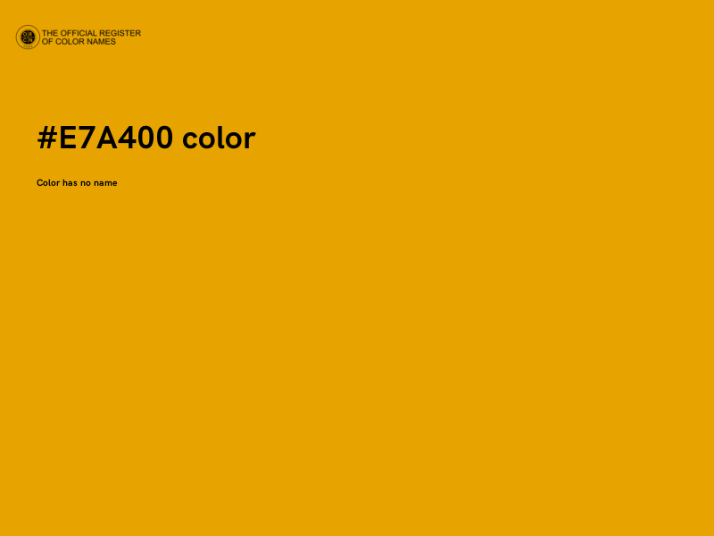 #E7A400 color image