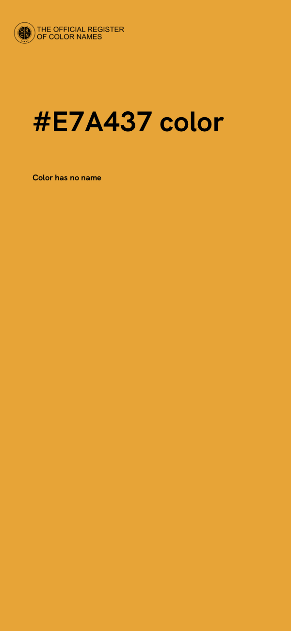 #E7A437 color image