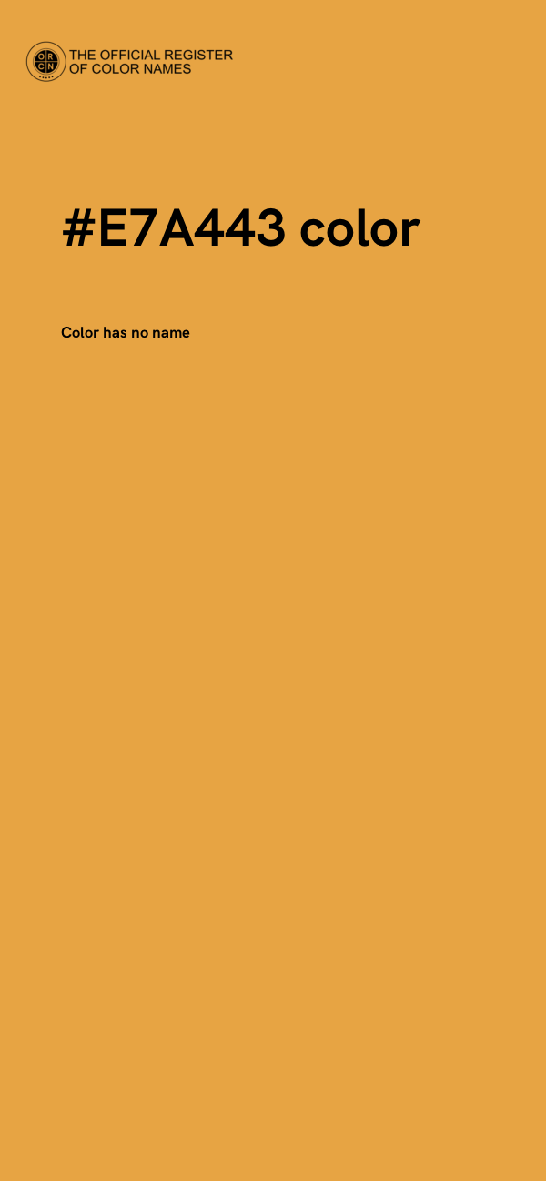 #E7A443 color image