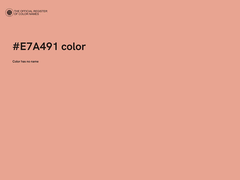 #E7A491 color image