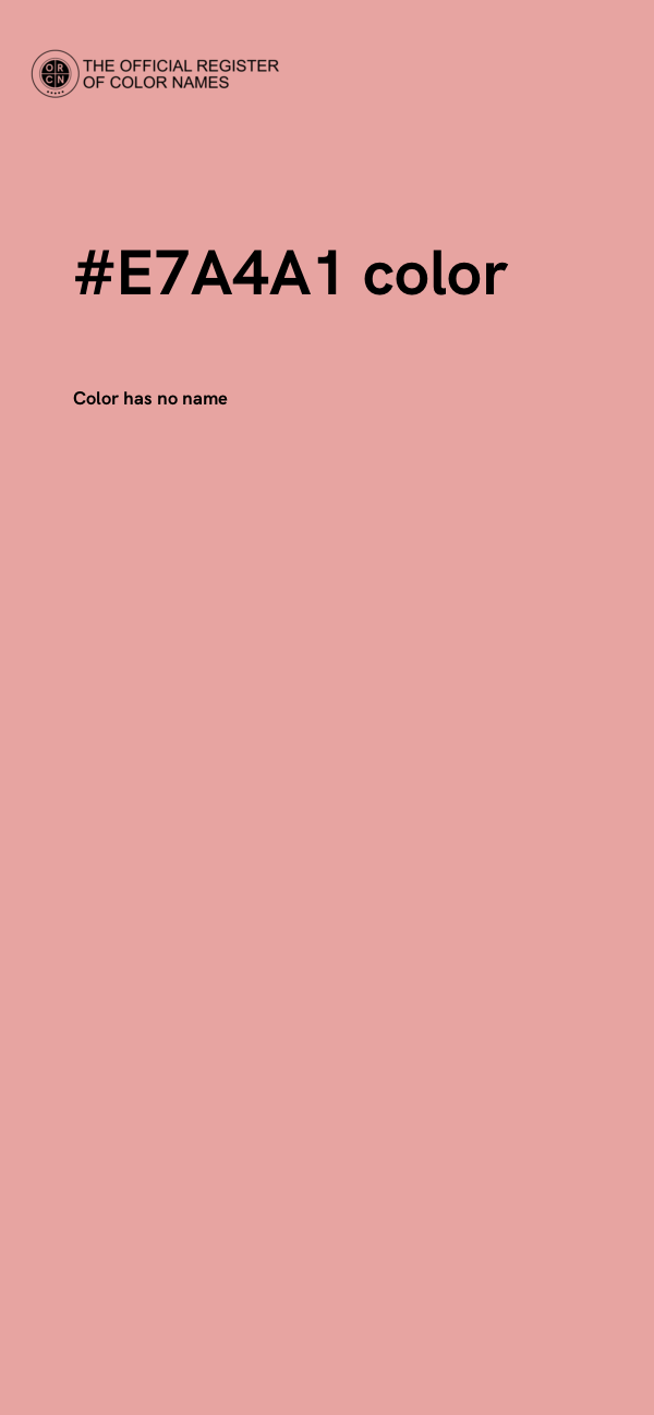 #E7A4A1 color image