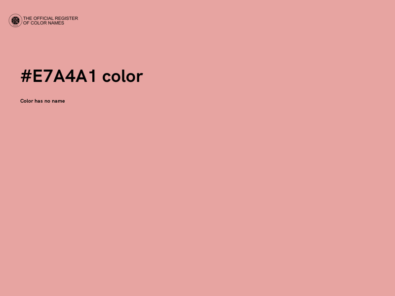 #E7A4A1 color image
