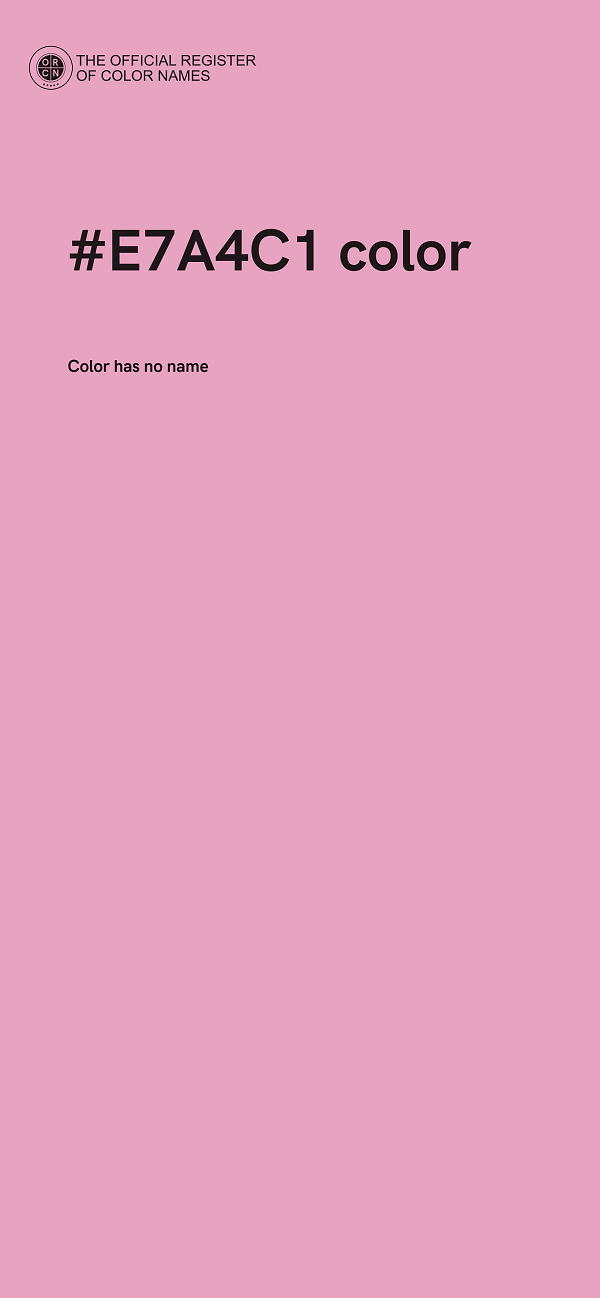 #E7A4C1 color image