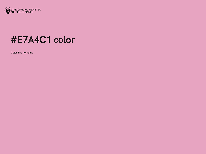 #E7A4C1 color image