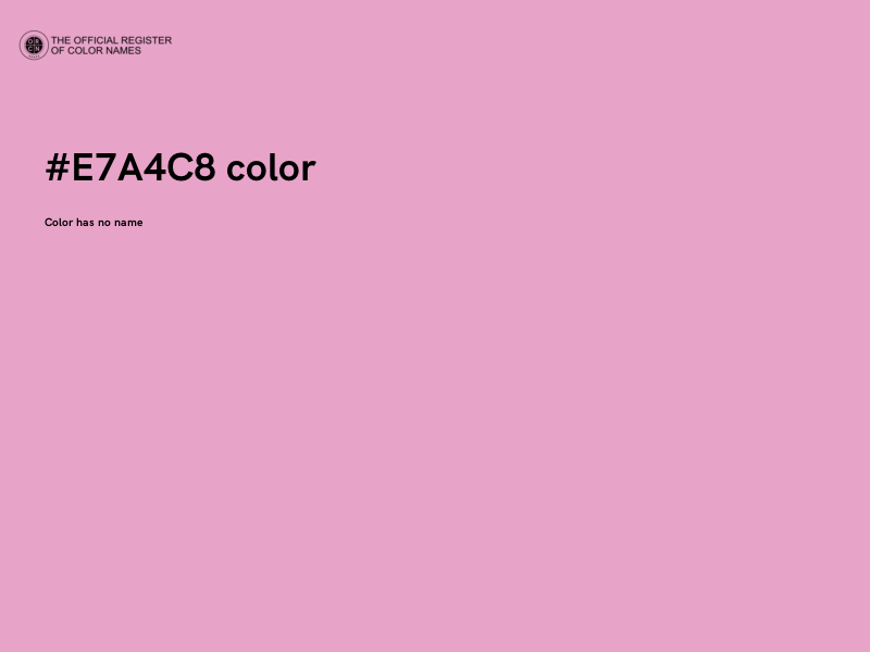 #E7A4C8 color image