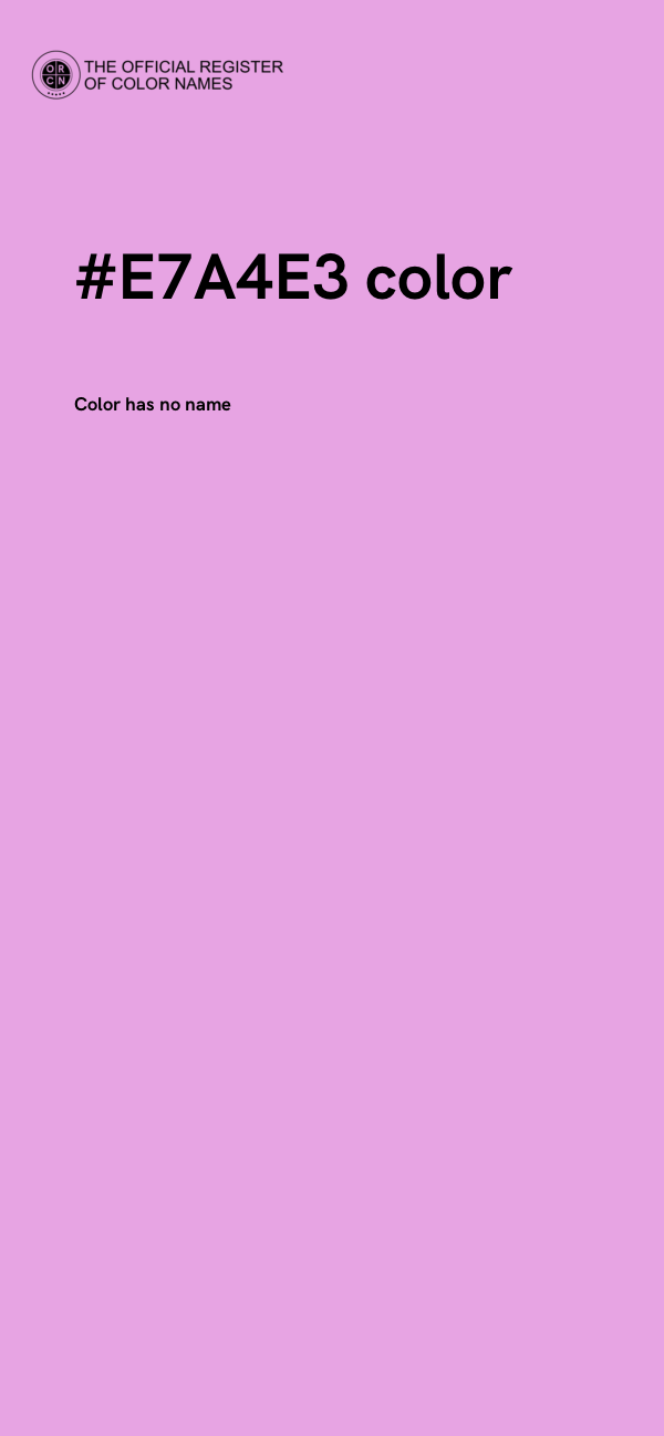 #E7A4E3 color image