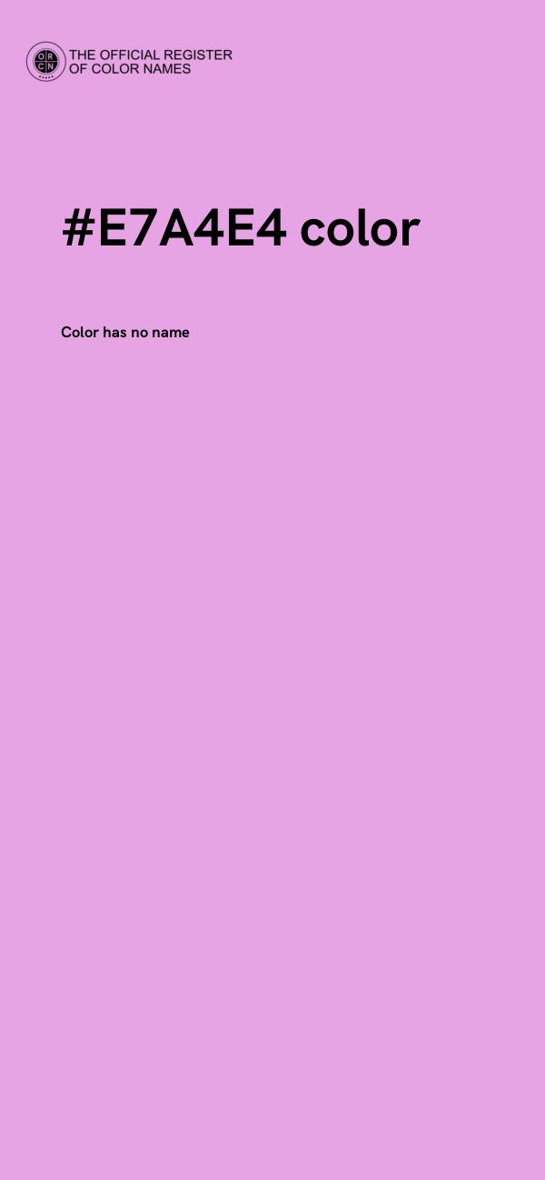 #E7A4E4 color image