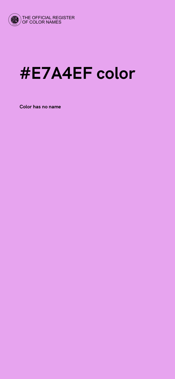 #E7A4EF color image