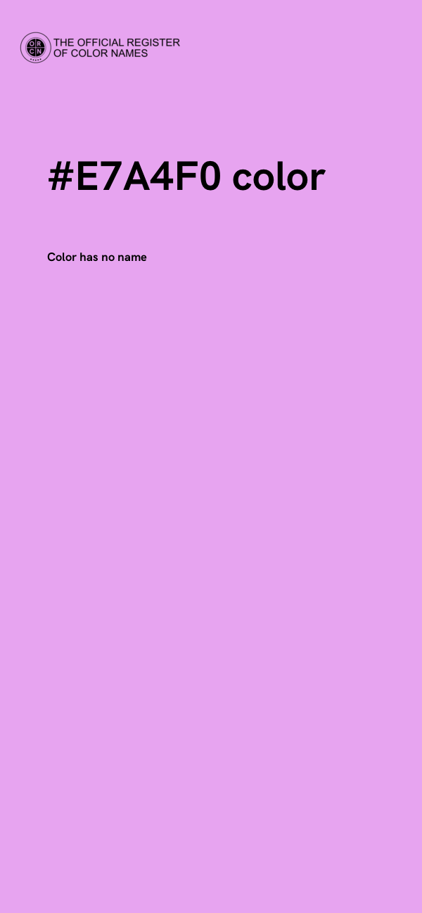 #E7A4F0 color image