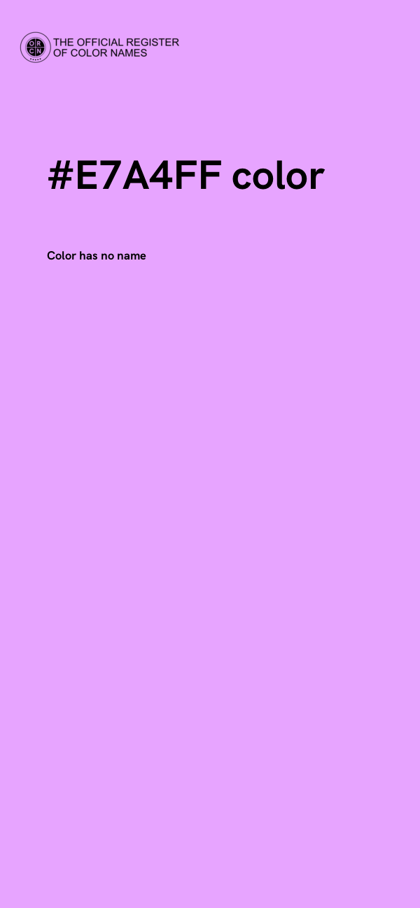 #E7A4FF color image