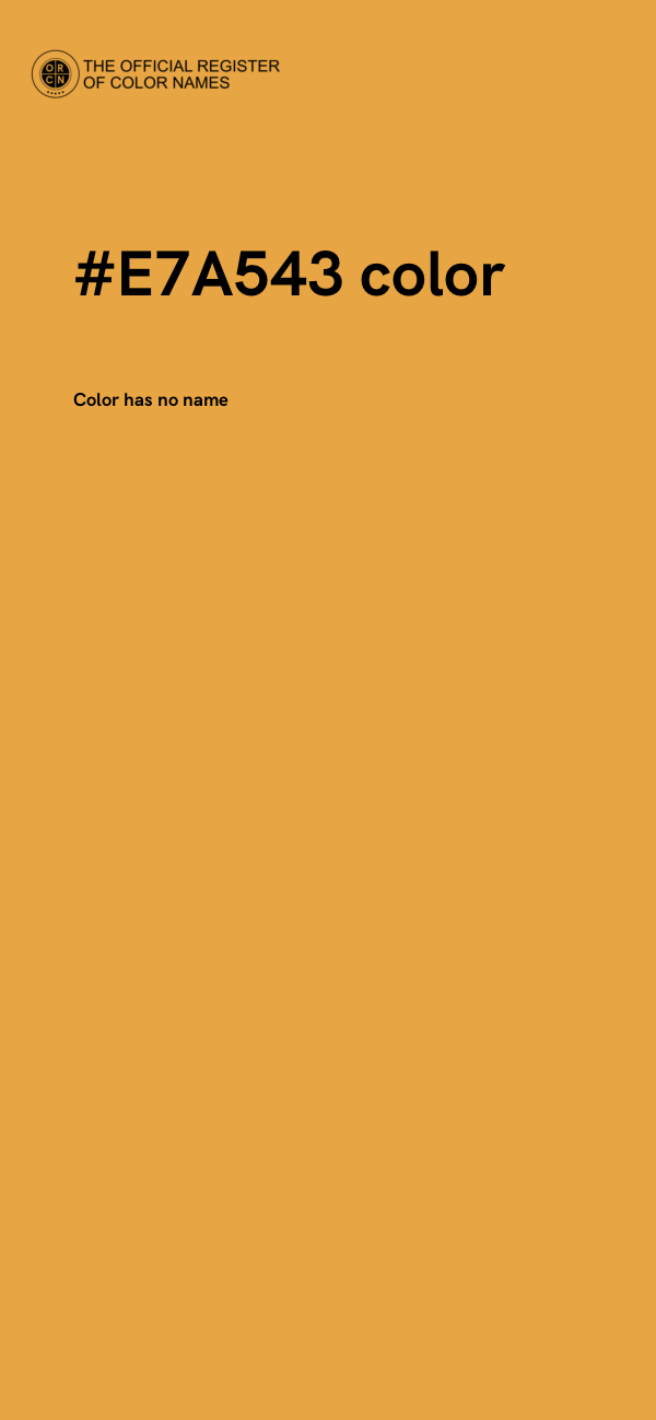 #E7A543 color image