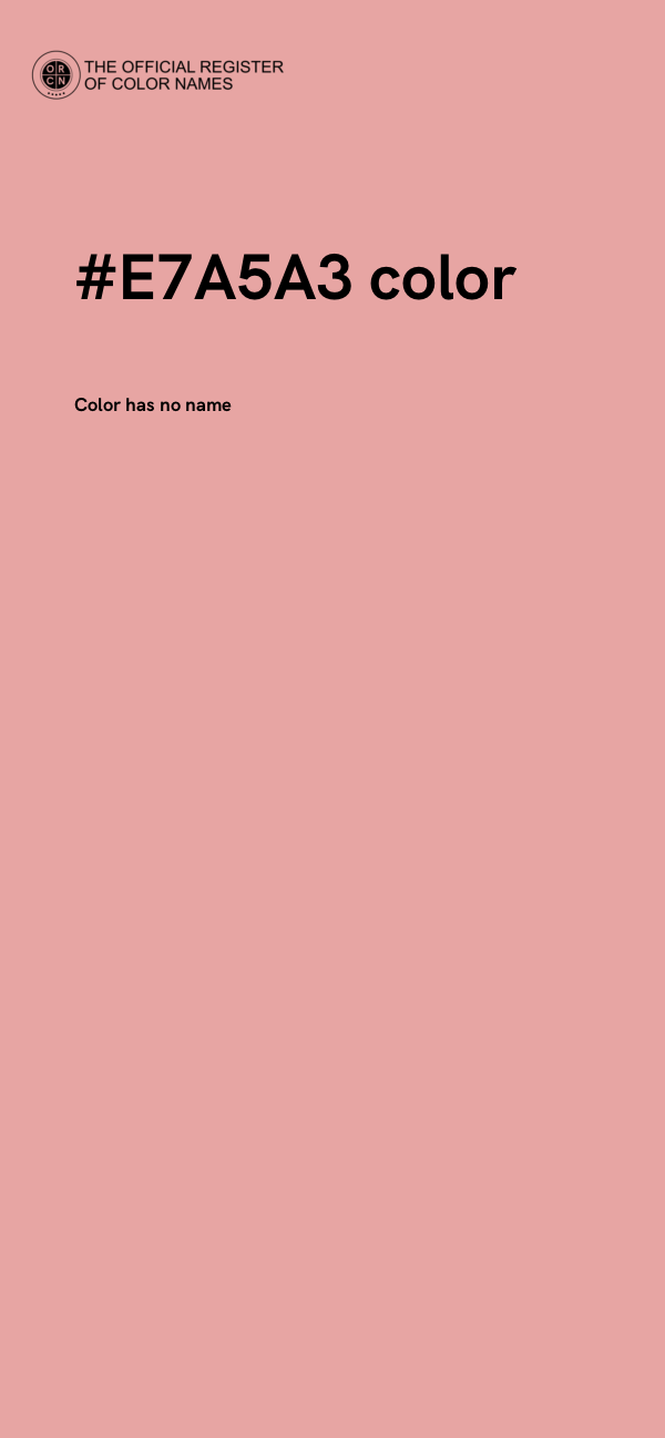 #E7A5A3 color image