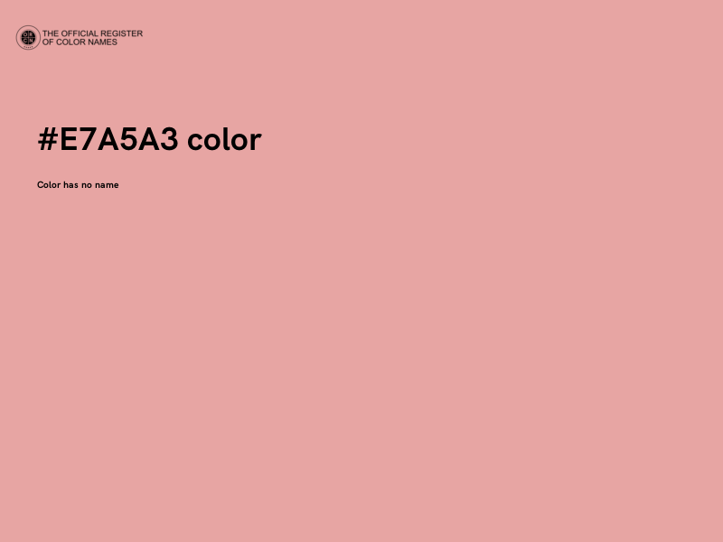 #E7A5A3 color image