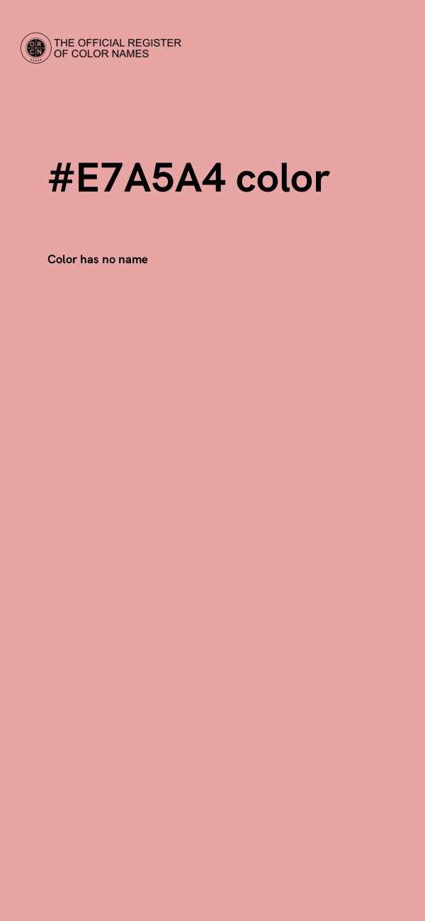 #E7A5A4 color image