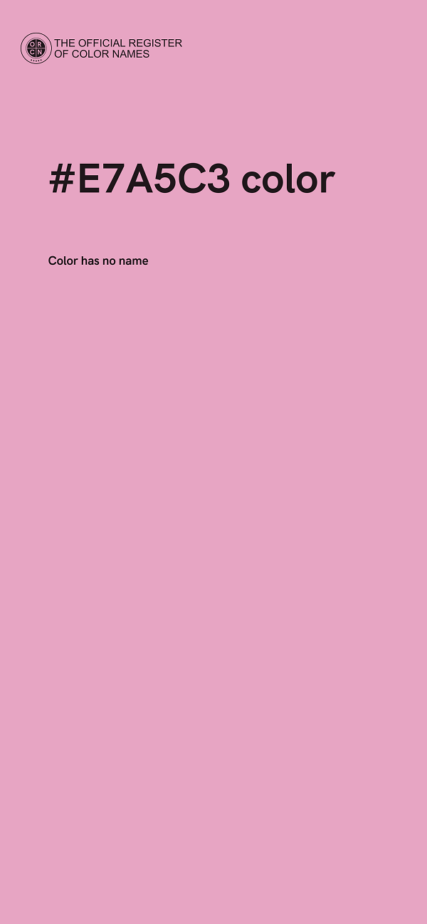 #E7A5C3 color image