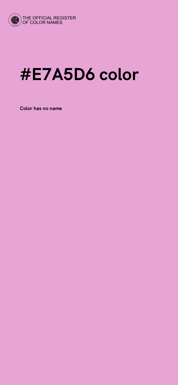 #E7A5D6 color image