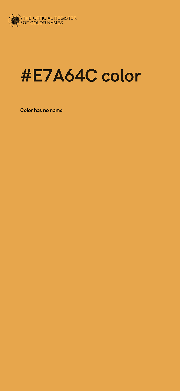 #E7A64C color image