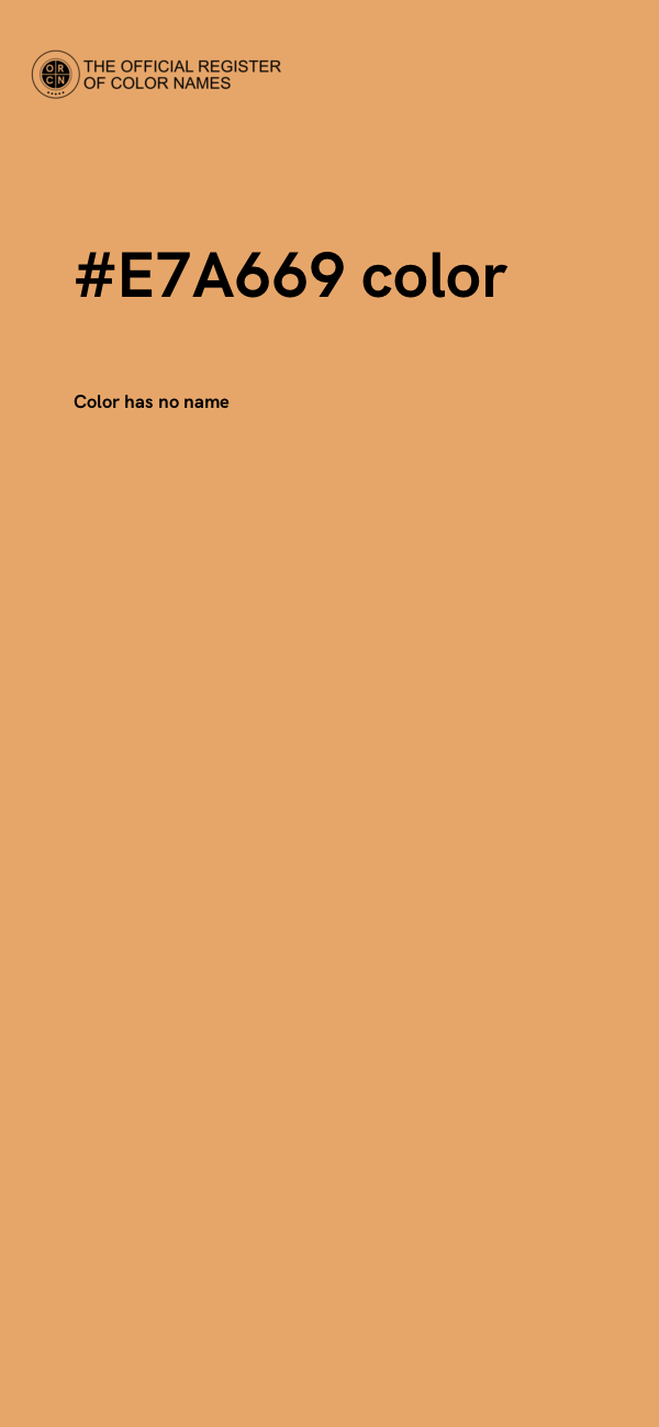 #E7A669 color image