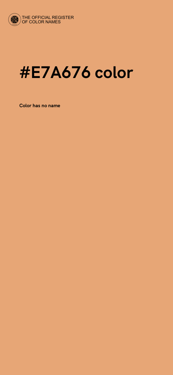 #E7A676 color image