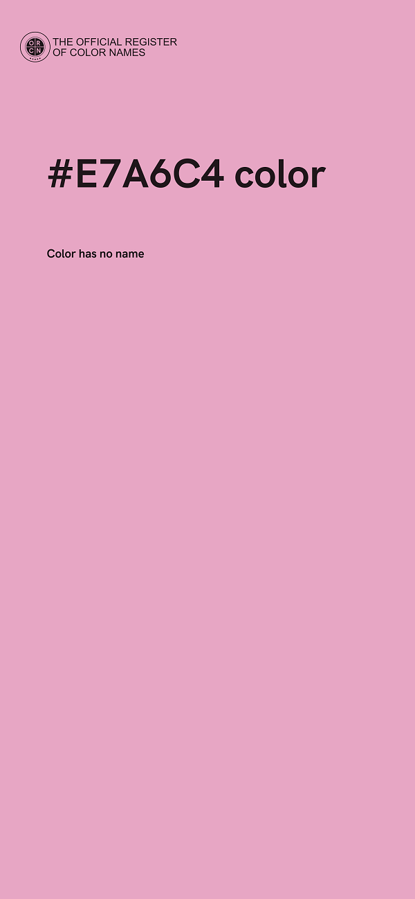 #E7A6C4 color image
