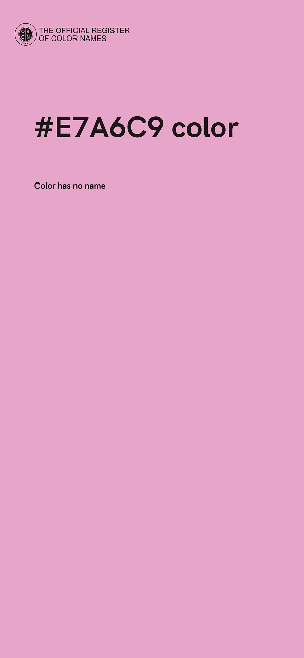 #E7A6C9 color image