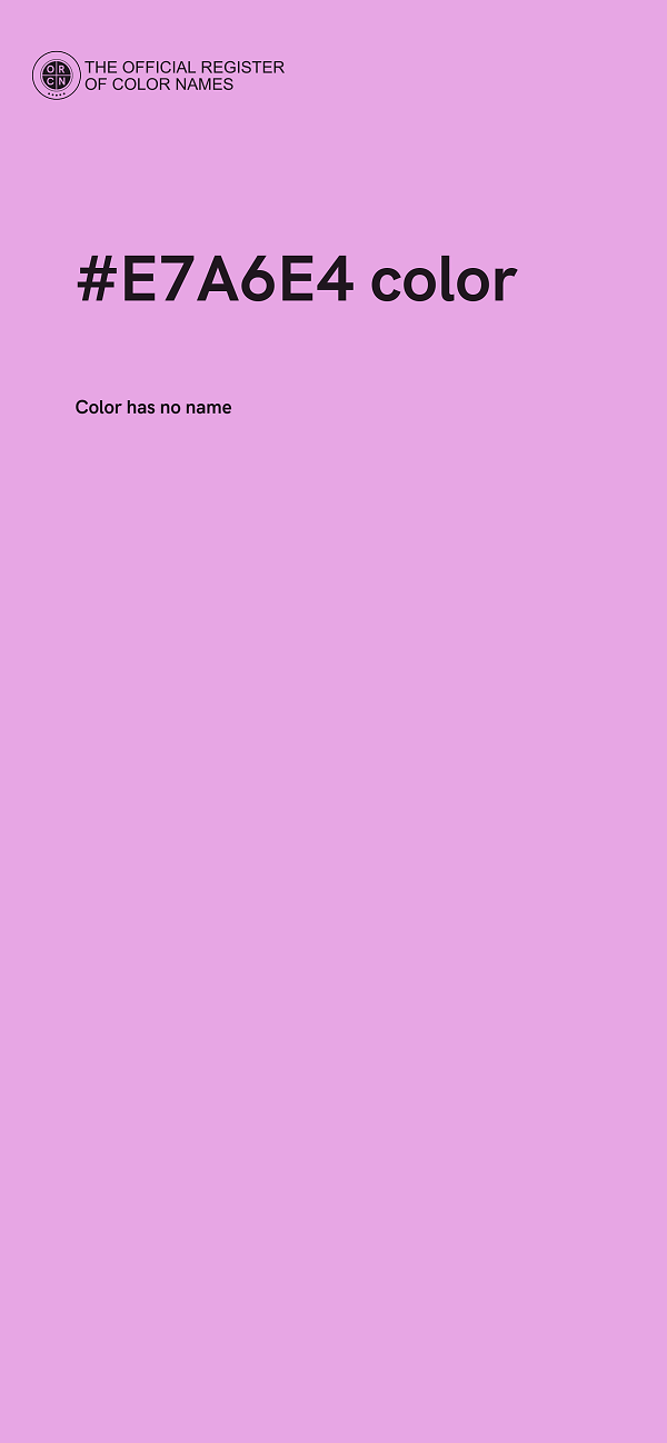 #E7A6E4 color image