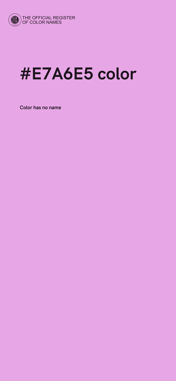 #E7A6E5 color image
