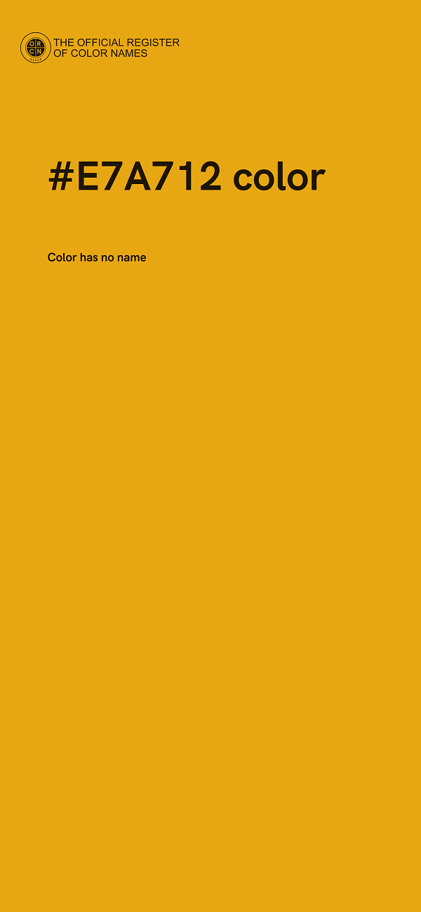 #E7A712 color image