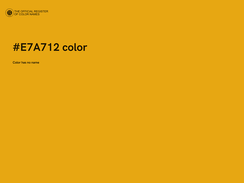 #E7A712 color image