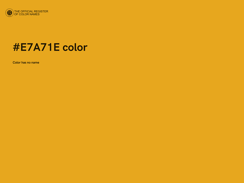 #E7A71E color image