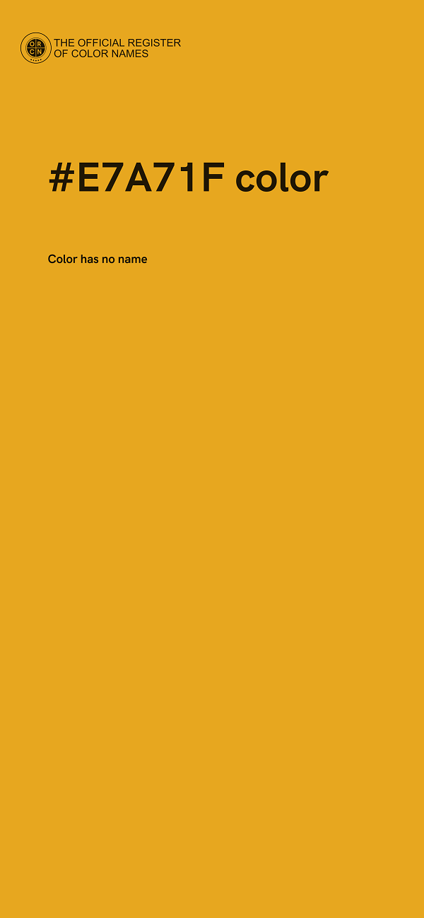 #E7A71F color image