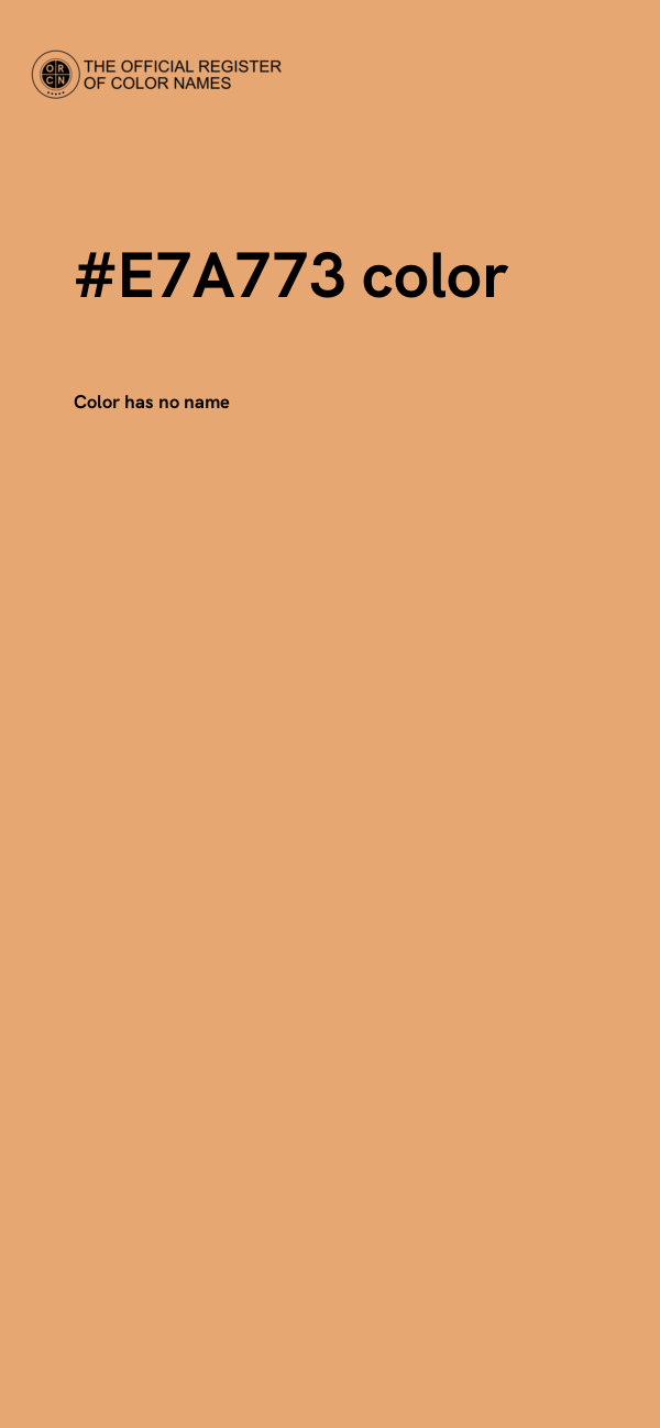 #E7A773 color image