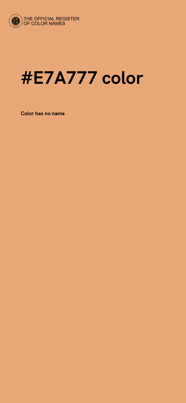 #E7A777 color image