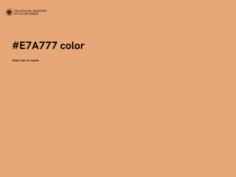 #E7A777 color image