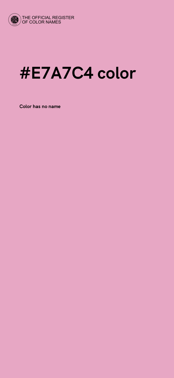 #E7A7C4 color image