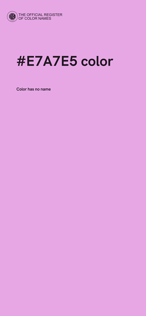 #E7A7E5 color image