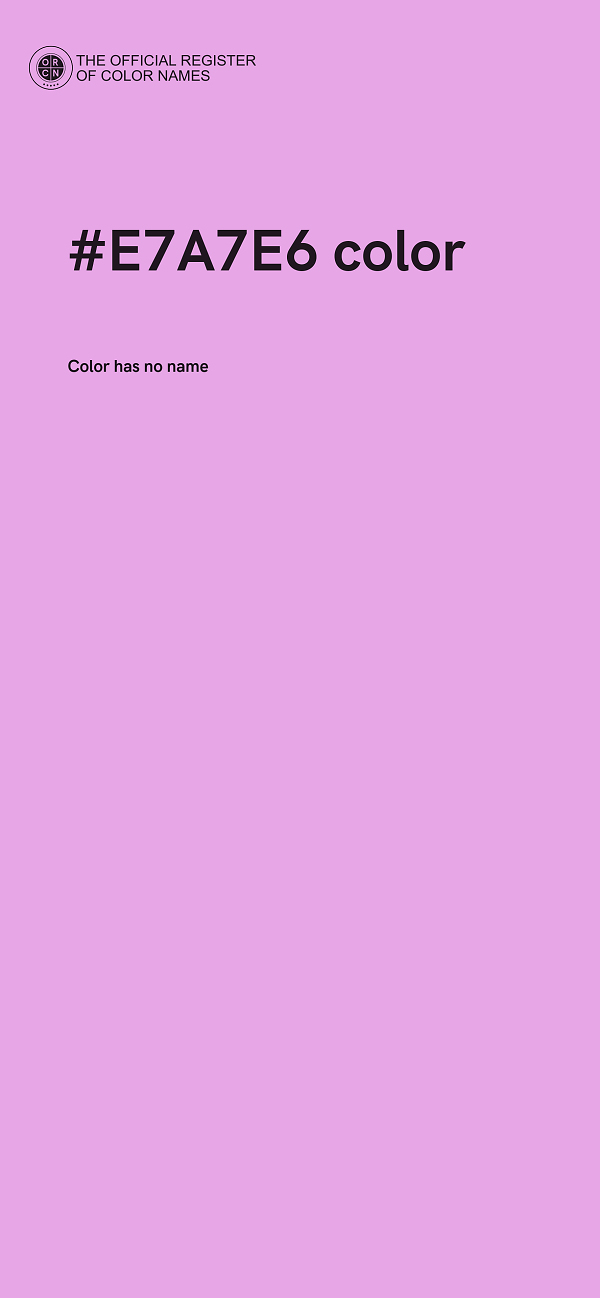 #E7A7E6 color image